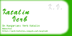 katalin verb business card